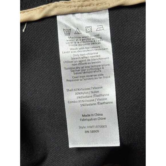 H Halston Open Front Blazer Jacket Women’s Size Medium Black Ivory Trim Office - Picture 8 of 10